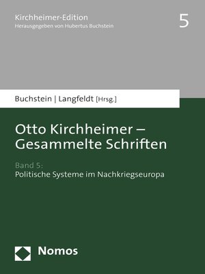 cover image of Otto Kirchheimer--Gesammelte Schriften